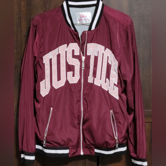 Justice Other - Justice Varsity Jacket Girls 18/20 Maroon